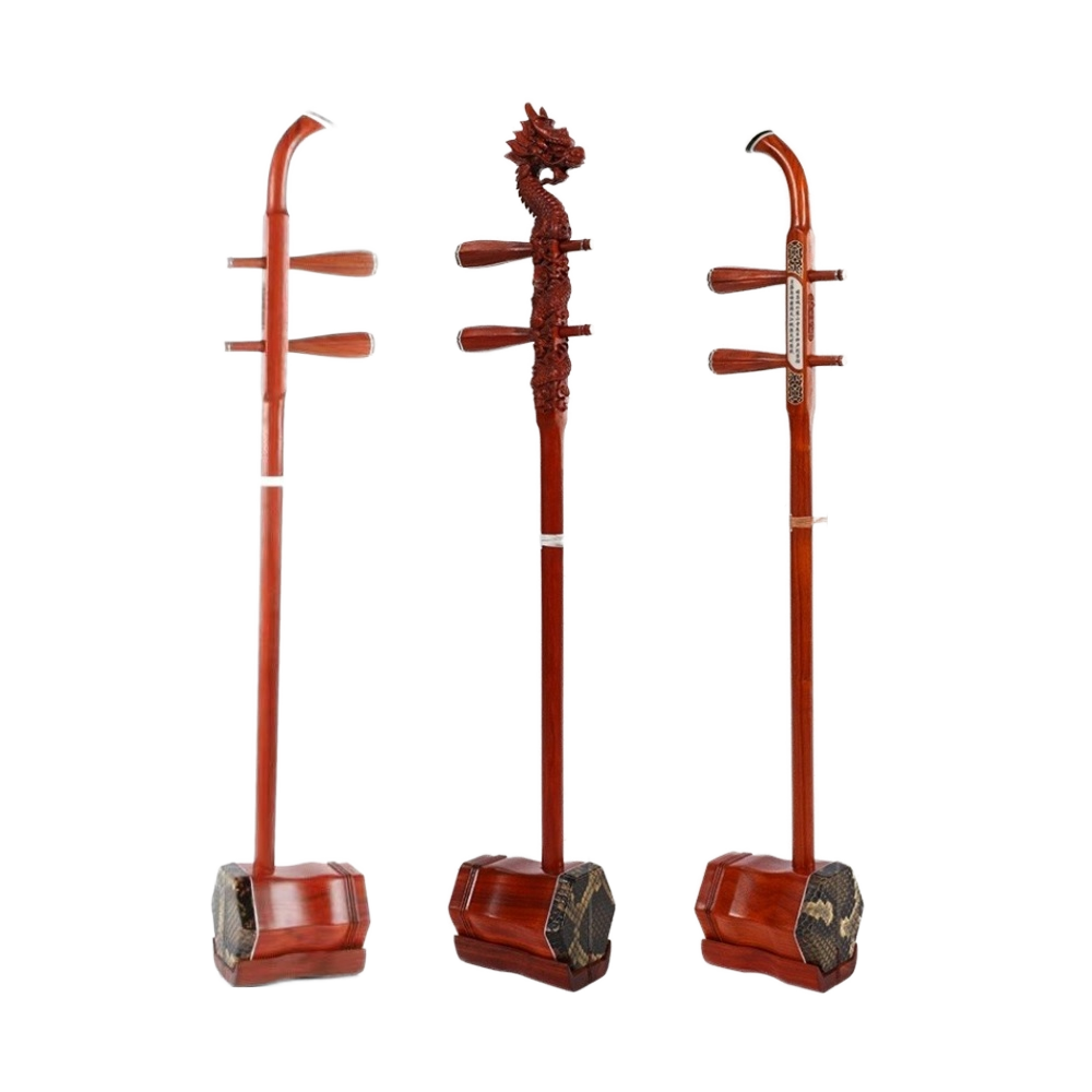 Musical Instrument Bassoon - Traditional Chinese Erhu Long Head Carving