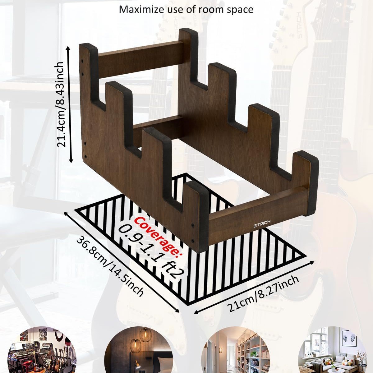 Violin Musical Instrument - Wooden Guitar Step-Style Storage Rack, Shop
