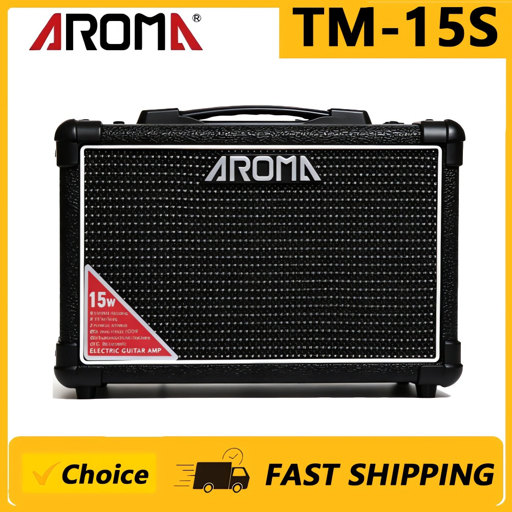 Musical Instrument Amplifier - AROMA TM-15S 15W Portable Electric Guitar
