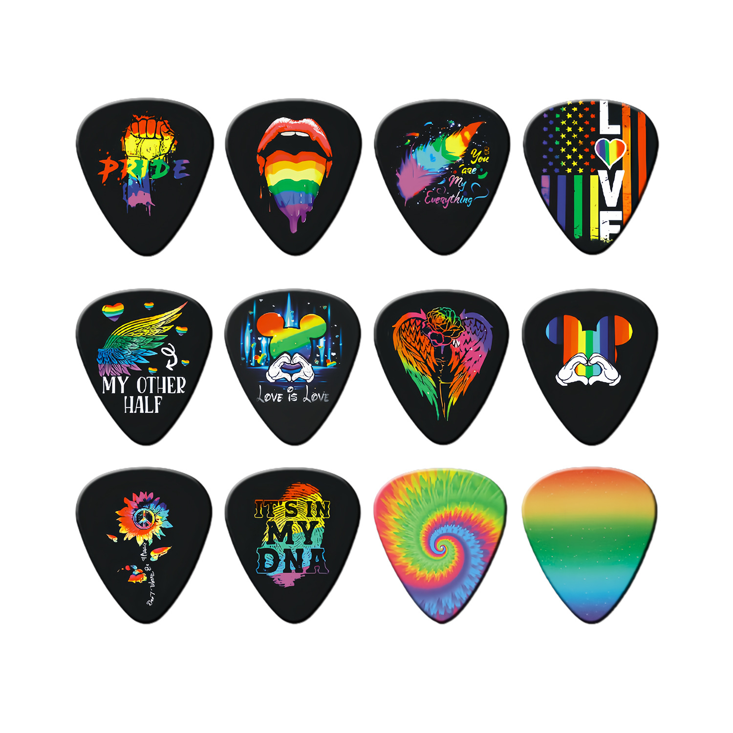 12 Pieces Guitar Picks 0.46mm  - Musical Instrument Organ recension och pris
