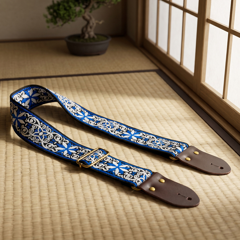 Embroidered Print Guitar Strap - Musical Instrument Organ recension och pris