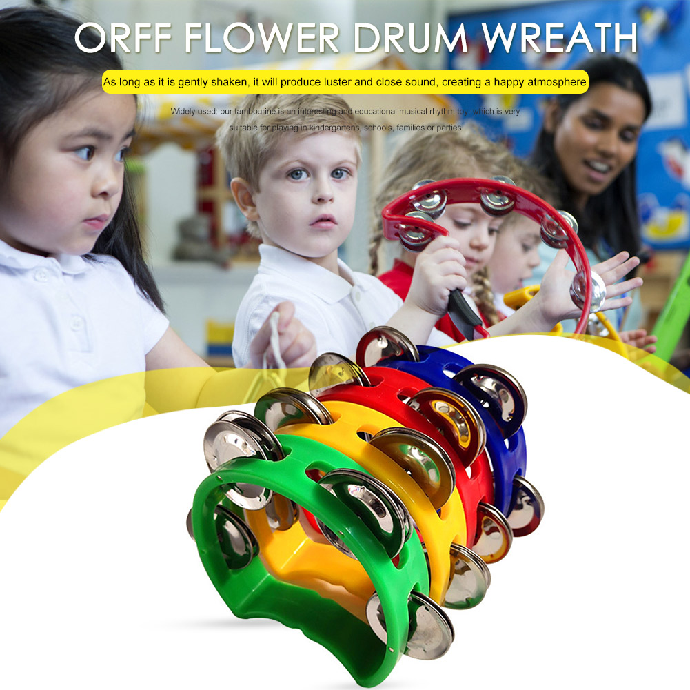 4pcs Tambourine Jingles Rattle - Musical Instruments Game recension och pris
