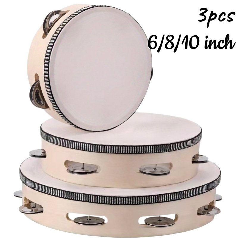 1/3pcs Wooden Tambourine 6/8/1 - Musical Instruments Game recension och pris