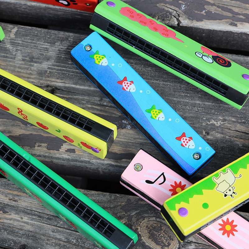Children's Harmonica, Wooden M - Musical Instrument You Blow Into recension och pris