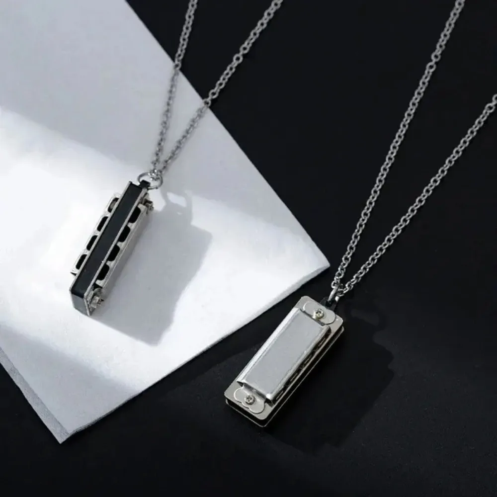 Mini Harmonica Necklace Men an - Musical Instrument You Blow Into recension och pris