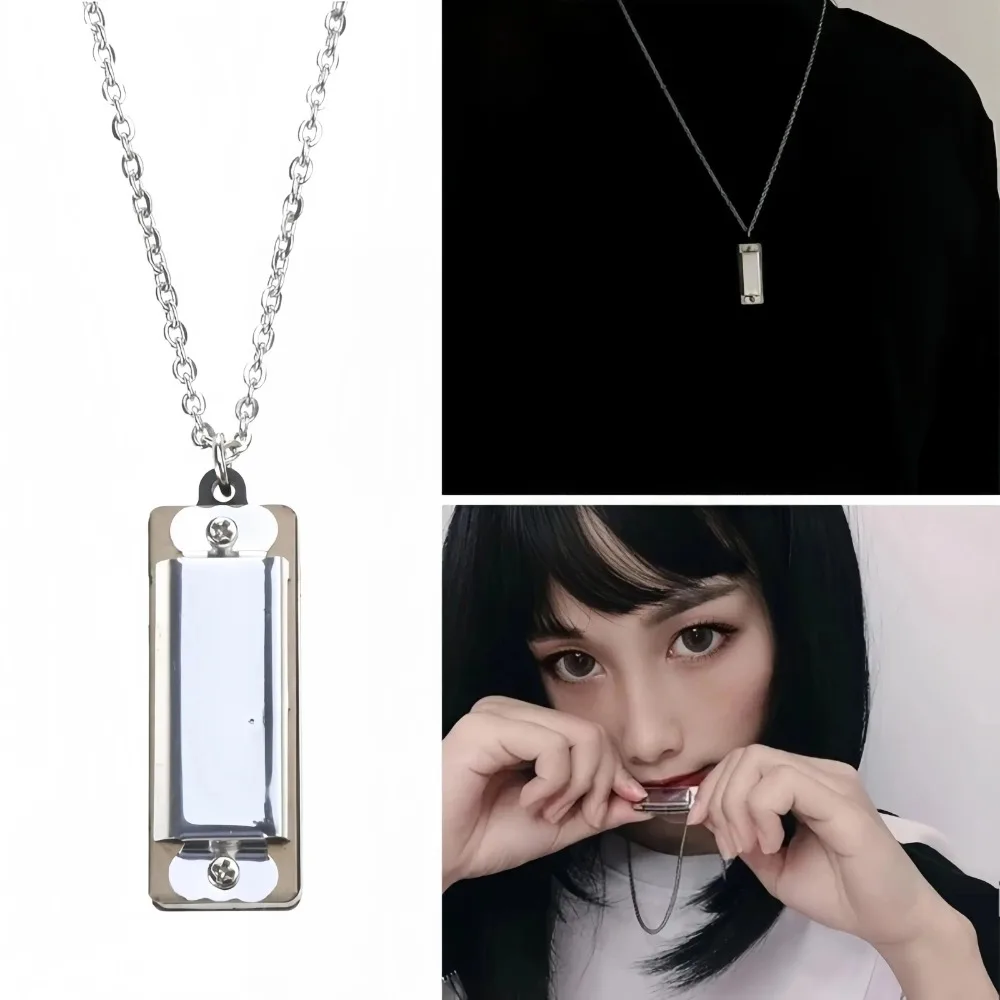 Mini Harmonica Necklace Men an - Musical Instrument You Blow Into recension och pris