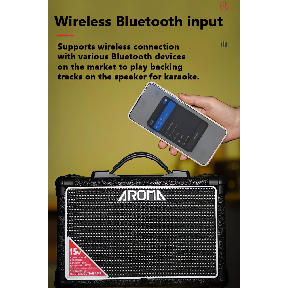 AROMA TM-15S 15W Portable Elec - Musical Instrument Amplifier recension och pris